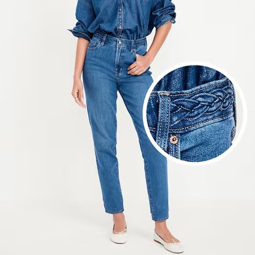 Old Navy Women's Straight Leg Jeans - Blue - Size 4